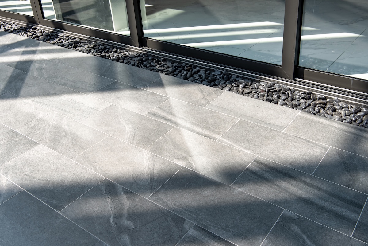 grey floor tile outdoor